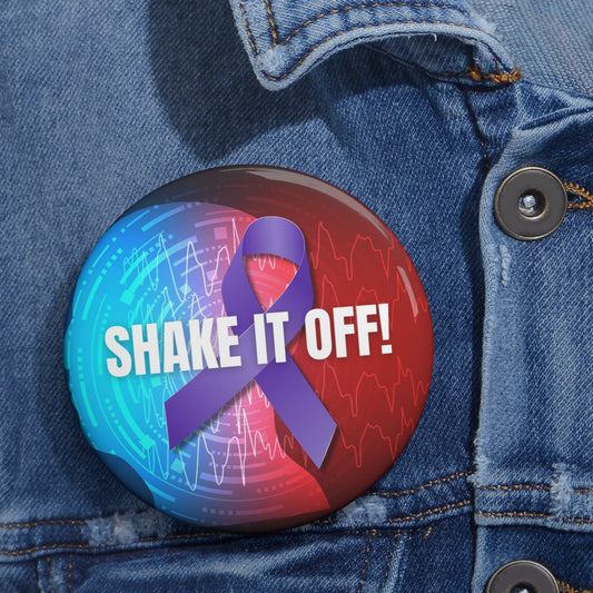 Shake it Off Epilepsy Awareness Pin Buttons - Accessories - Epileptic Al’s Shop