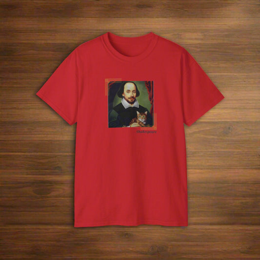 Shakespeare Cat Unisex Ultra Cotton Tee - T - Shirt - Epileptic Al’s Shop