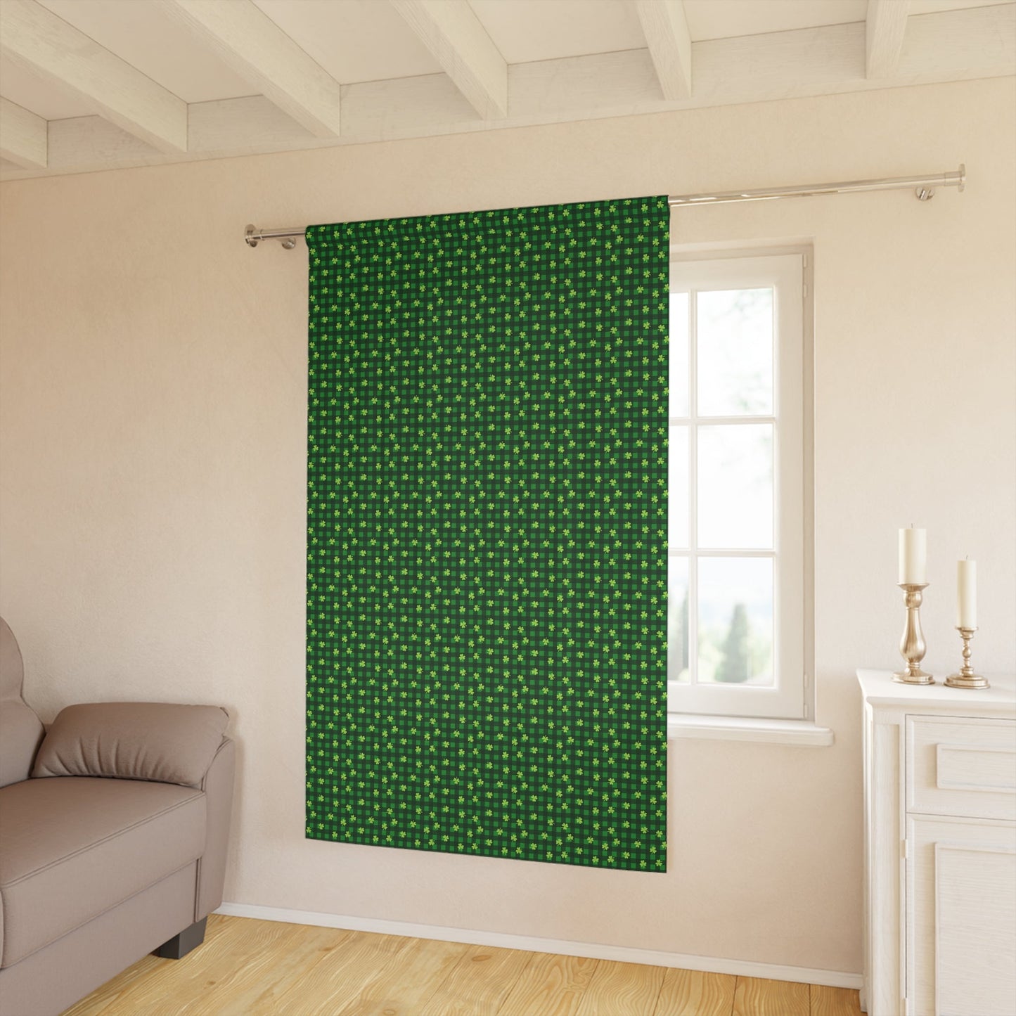 Shamrock Blackout Window Curtains (1 Piece) - Home Decor - Epileptic Al’s Shop