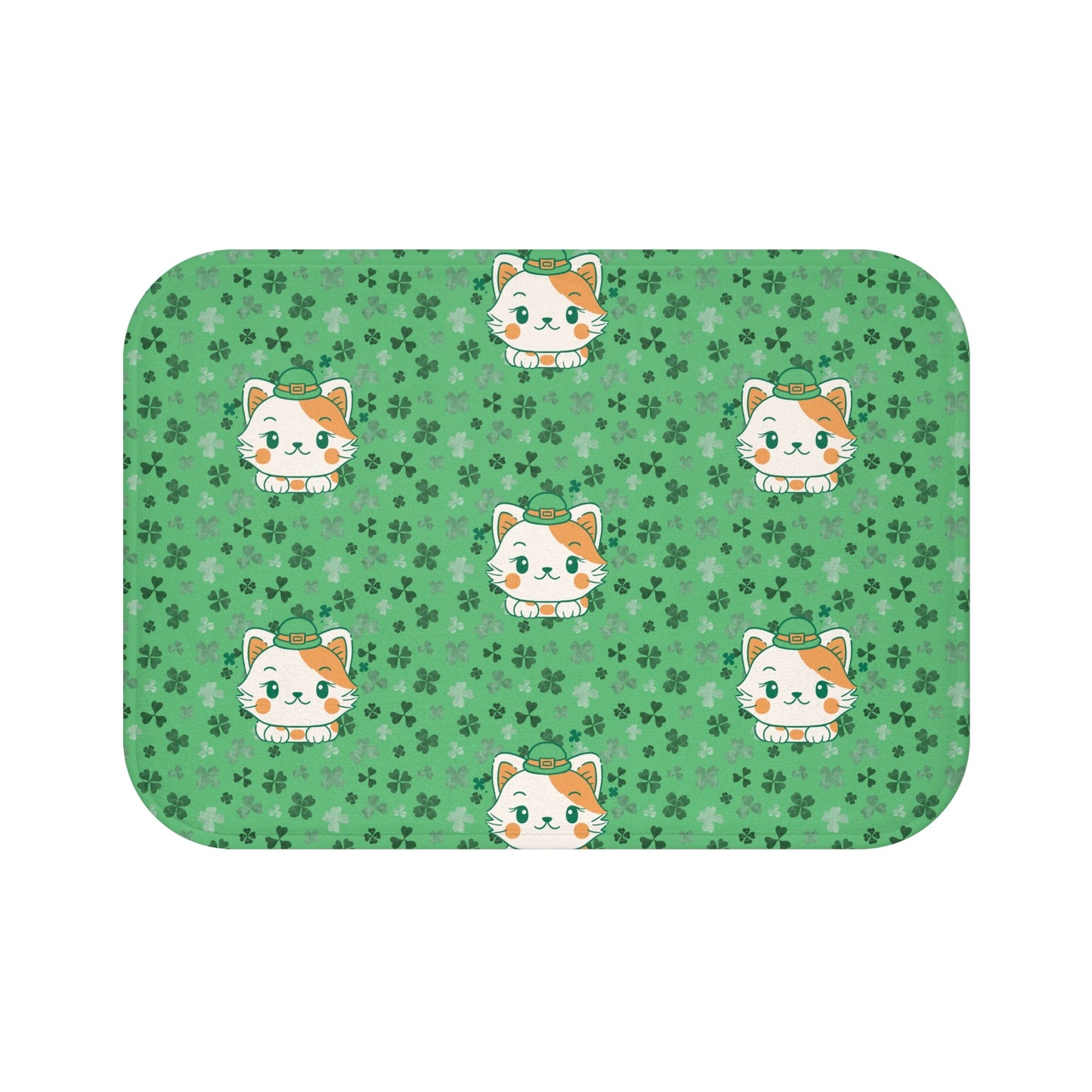 Shamrock Kitty Bath Mat - Home Decor - Epileptic Al’s Shop