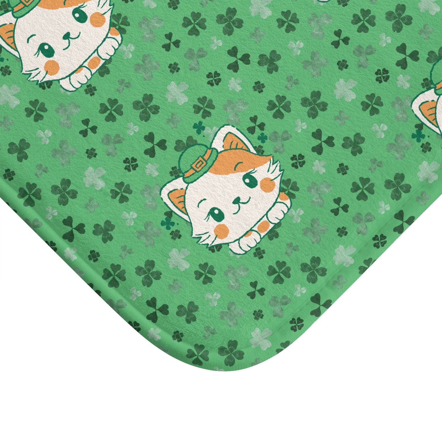 Shamrock Kitty Bath Mat - Home Decor - Epileptic Al’s Shop