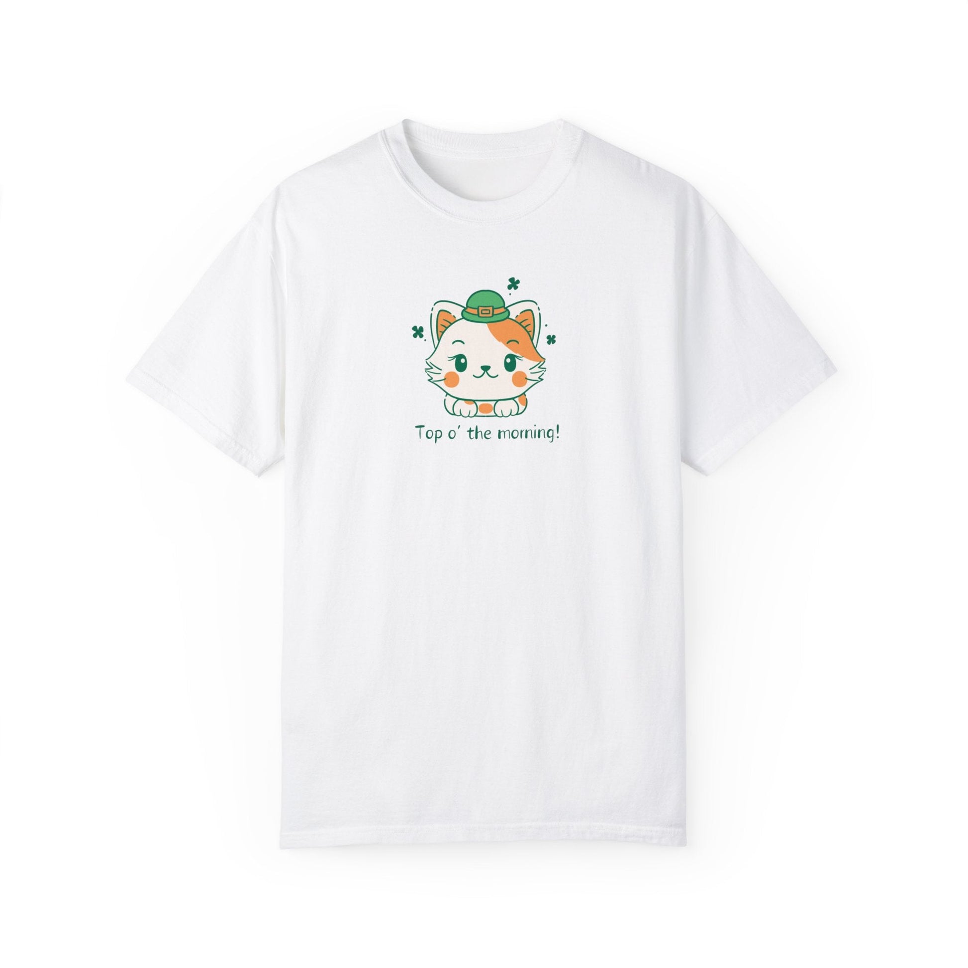 Shamrock Kitty Unisex Garment - Dyed T - shirt - T - Shirt - Epileptic Al’s Shop