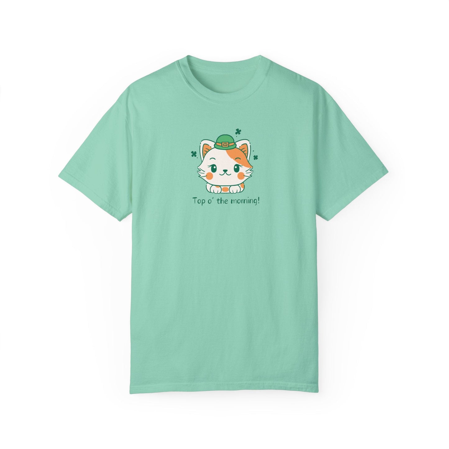 Shamrock Kitty Unisex Garment - Dyed T - shirt - T - Shirt - Epileptic Al’s Shop