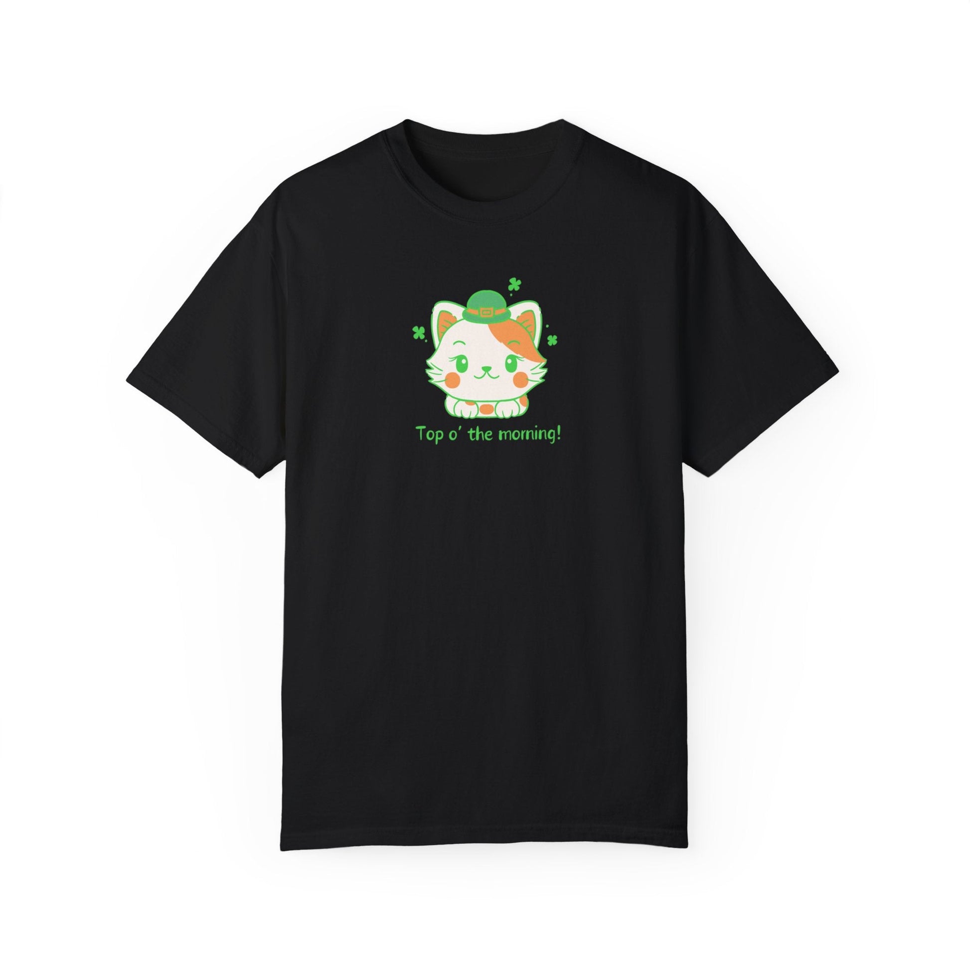 Shamrock Kitty Unisex Garment - Dyed T - shirt - T - Shirt - Epileptic Al’s Shop