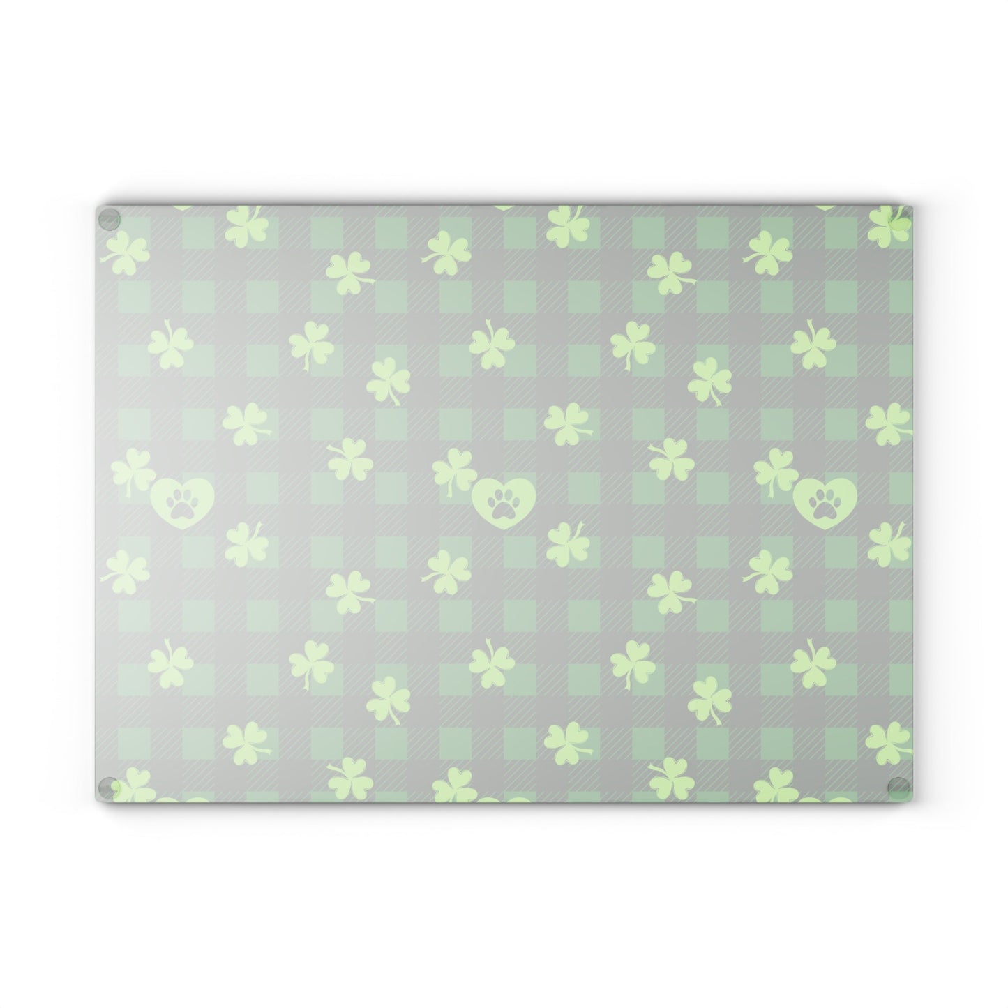 Shamrock Paws Paws Glass Cutting Board - Home Decor - Epileptic Al’s Shop