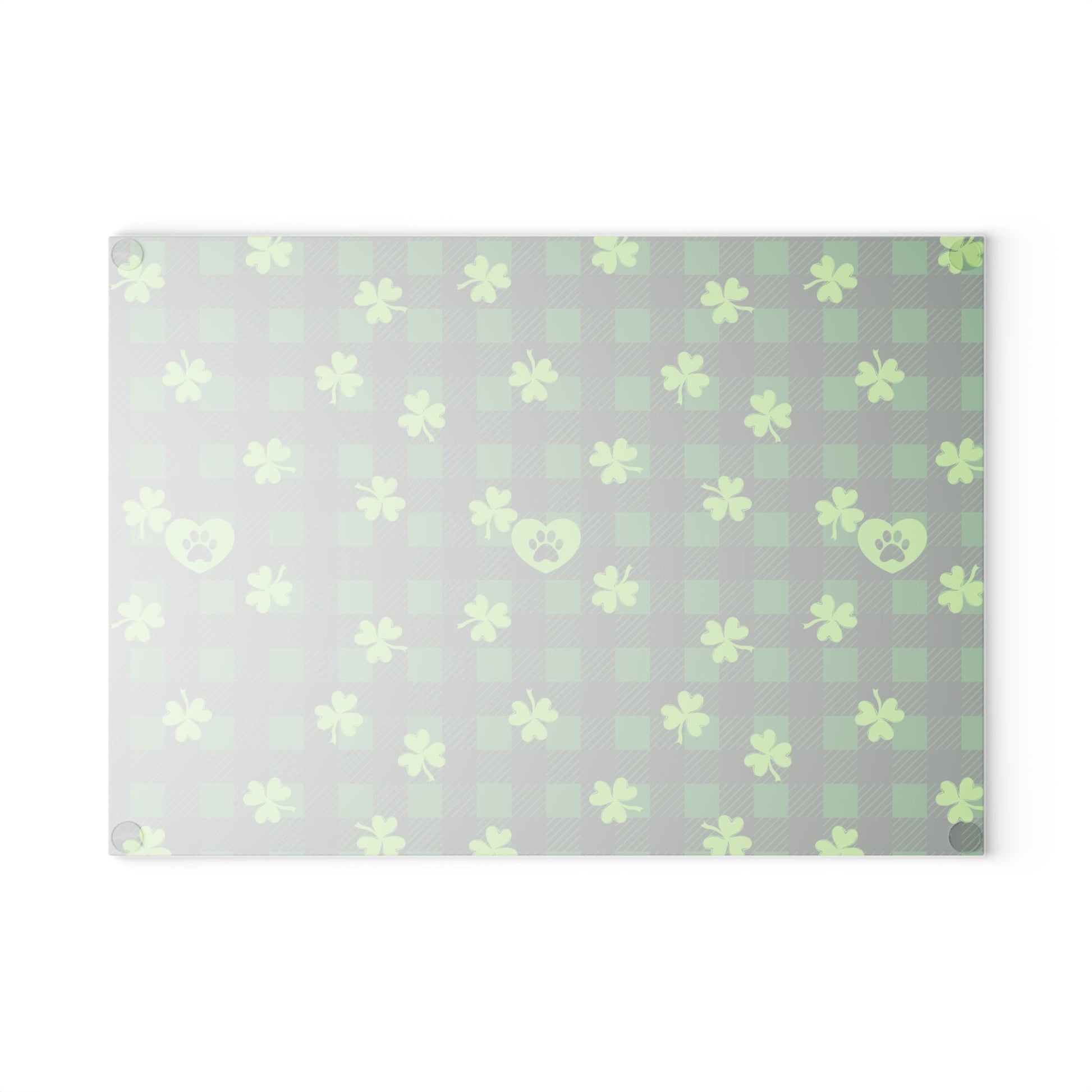 Shamrock Paws Paws Glass Cutting Board - Home Decor - Epileptic Al’s Shop