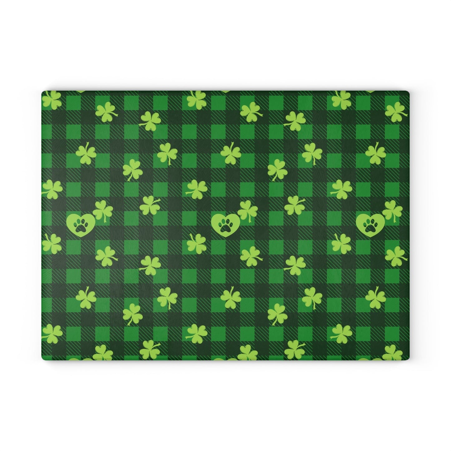 Shamrock Paws Paws Glass Cutting Board - Home Decor - Epileptic Al’s Shop