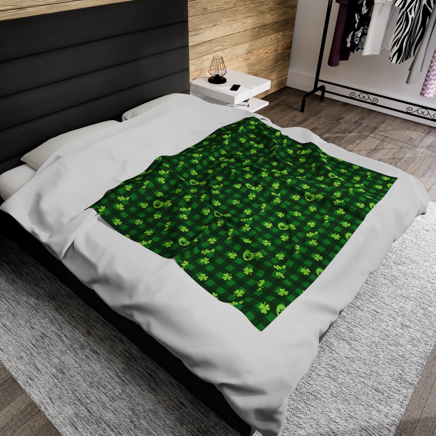 Shamrock Velveteen Plush Blanket - All Over Prints - Epileptic Al’s Shop