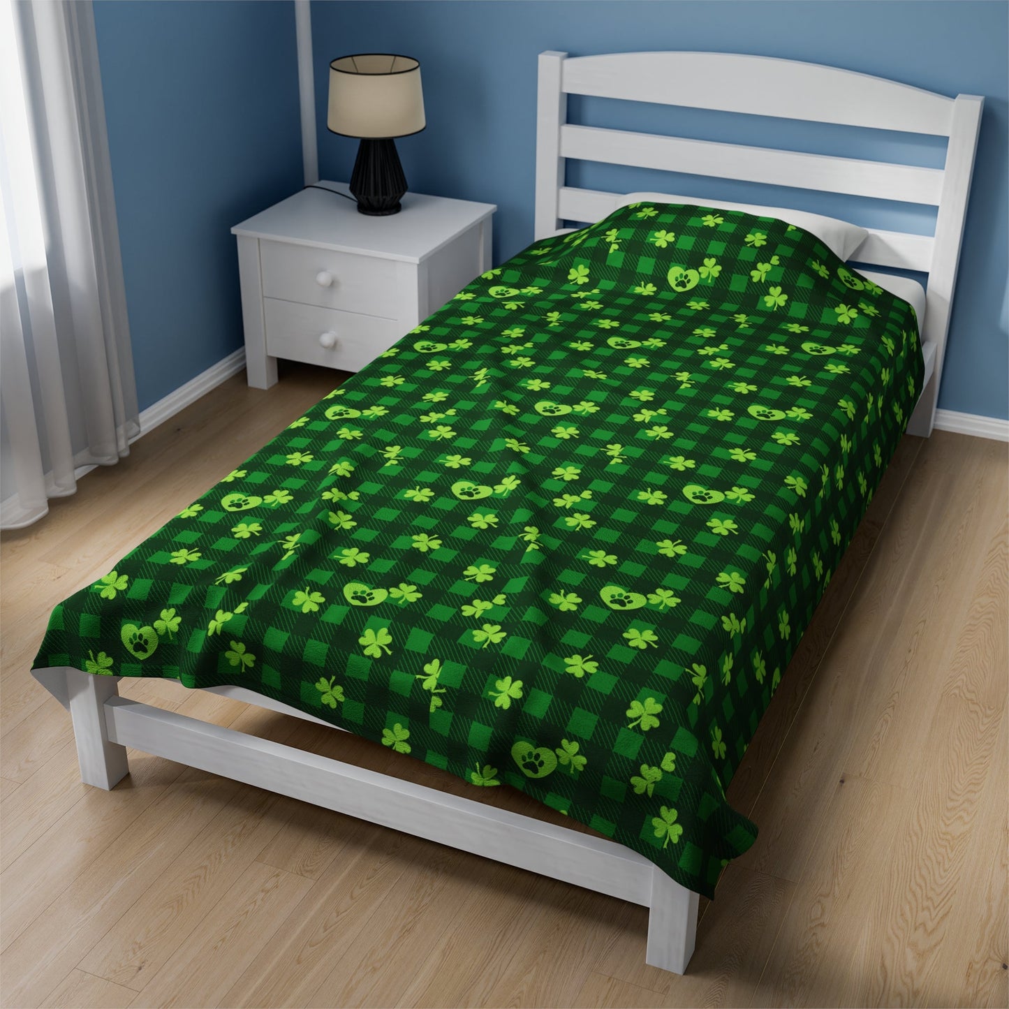 Shamrock Velveteen Plush Blanket - All Over Prints - Epileptic Al’s Shop