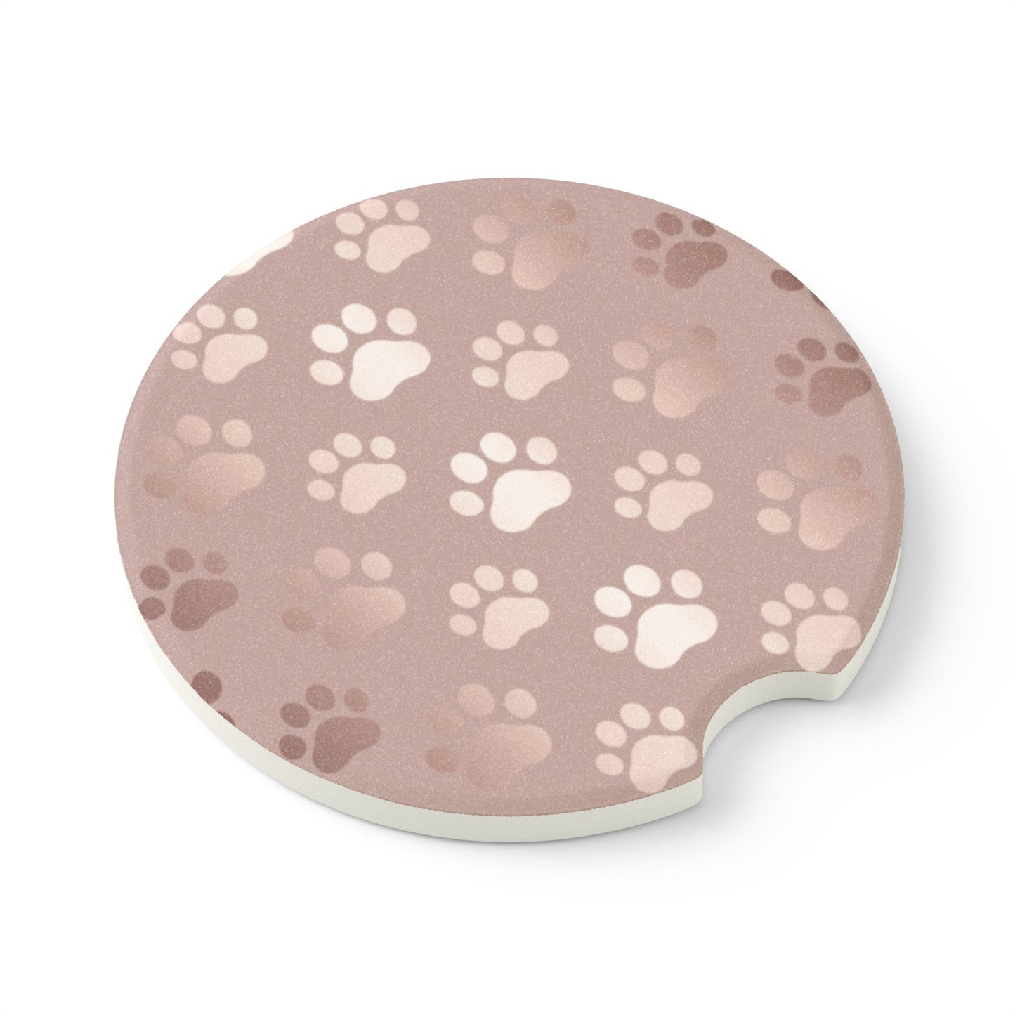 Shimmery Pink Paws Soapstone Car Coaster - Accessories - Epileptic Al’s Shop