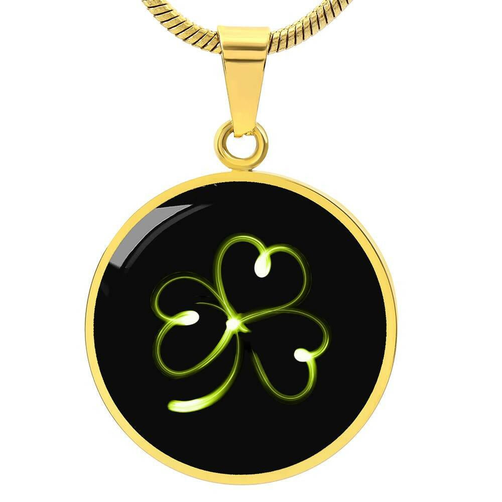 Shiny Shamrock Necklace - Jewelry - Epileptic Al’s Shop