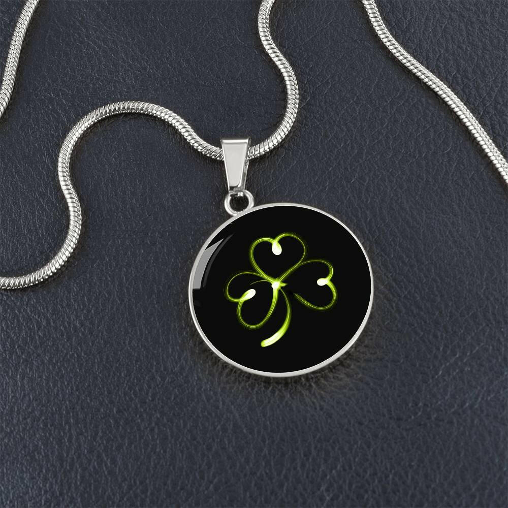 Shiny Shamrock Necklace - Jewelry - Epileptic Al’s Shop