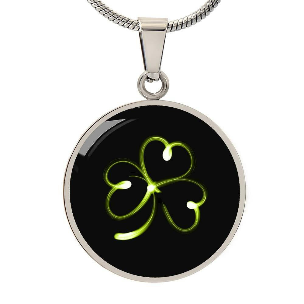 Shiny Shamrock Necklace - Jewelry - Epileptic Al’s Shop