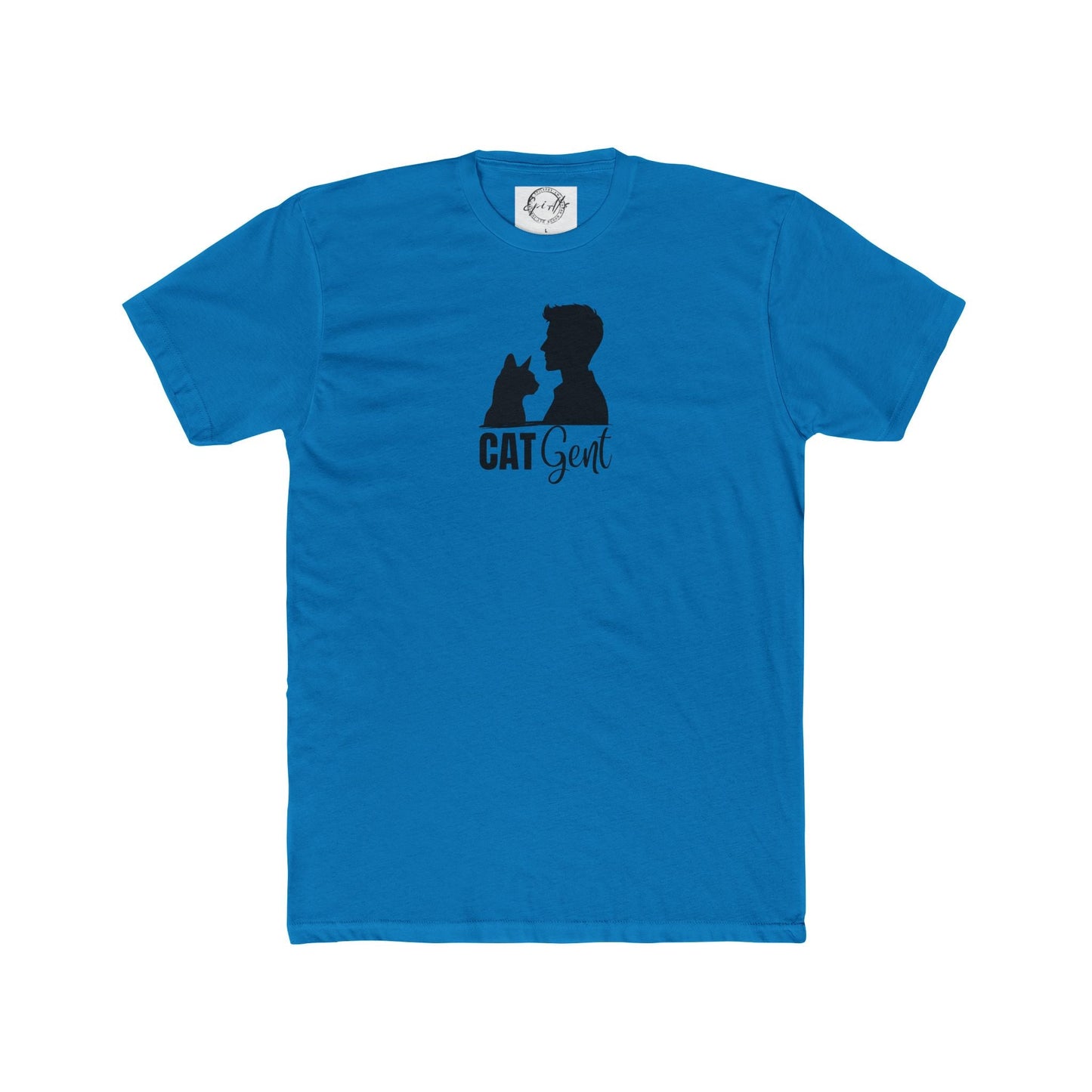 Silhouette Cat Gent Men's Cotton Crew Tee - T - Shirt - Epileptic Al’s Shop