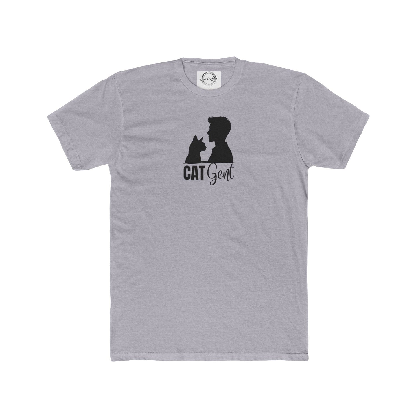 Silhouette Cat Gent Men's Cotton Crew Tee - T - Shirt - Epileptic Al’s Shop