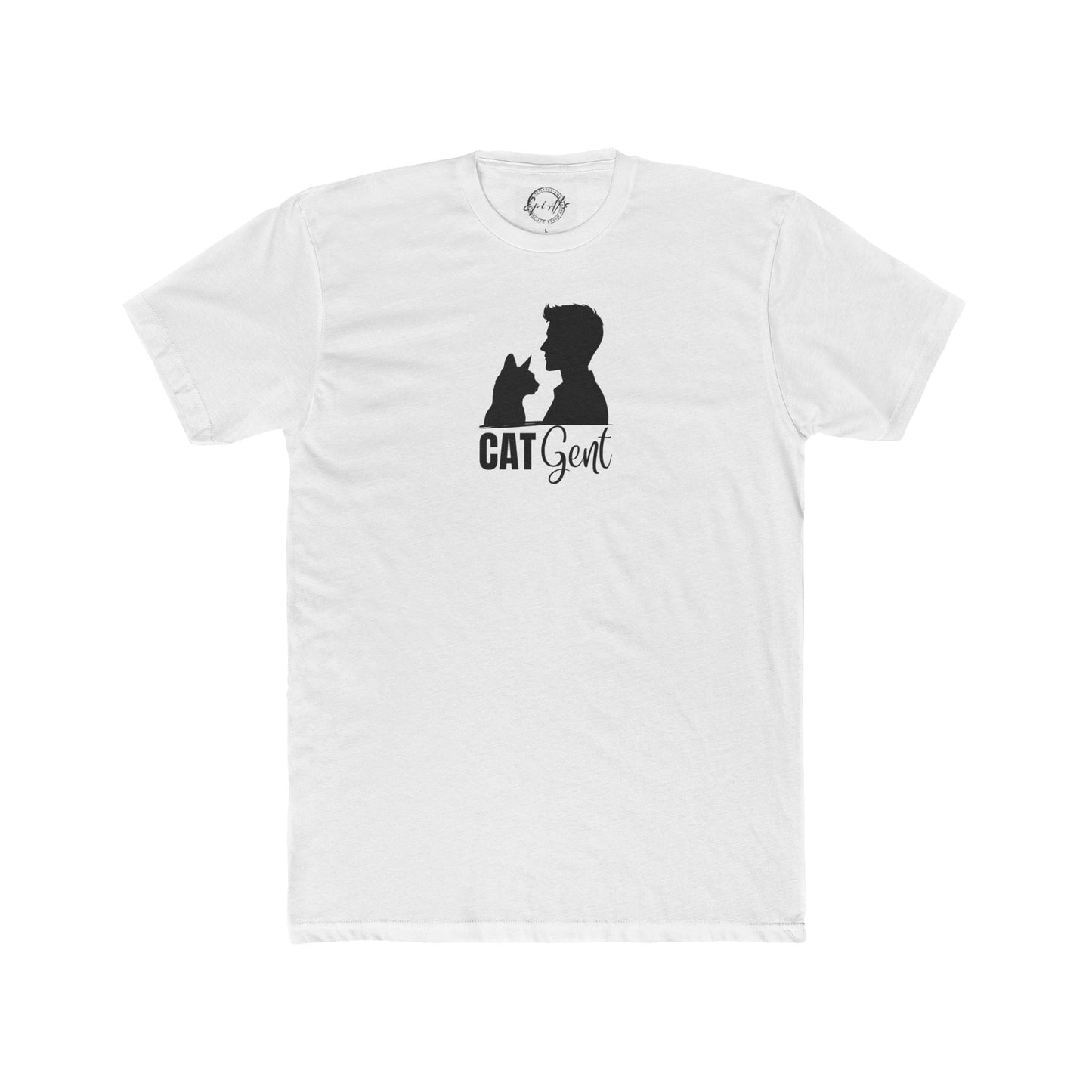 Silhouette Cat Gent Men's Cotton Crew Tee - T - Shirt - Epileptic Al’s Shop