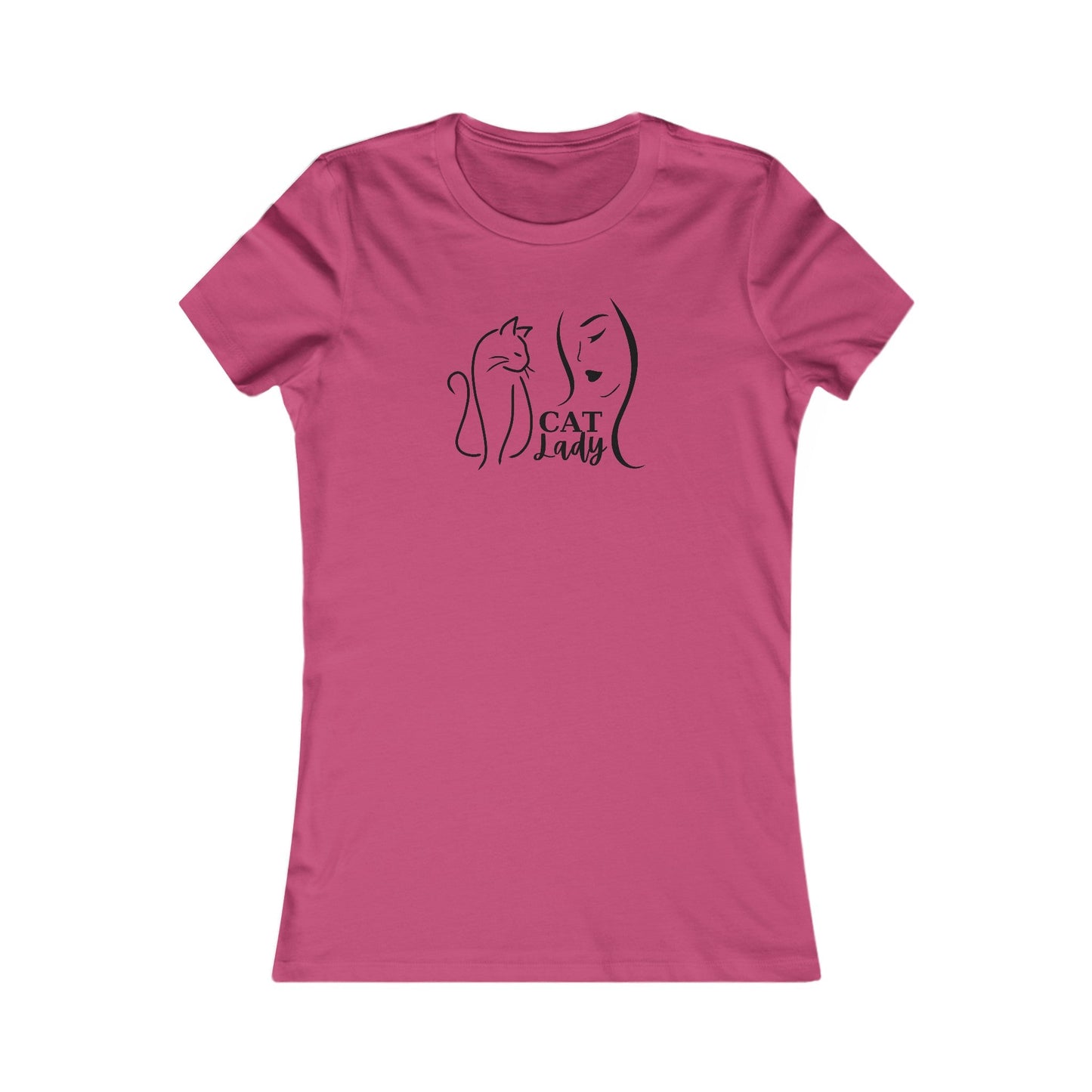 Silhouette Cat Lady Women's Favorite Tee - T - Shirt - Epileptic Al’s Shop