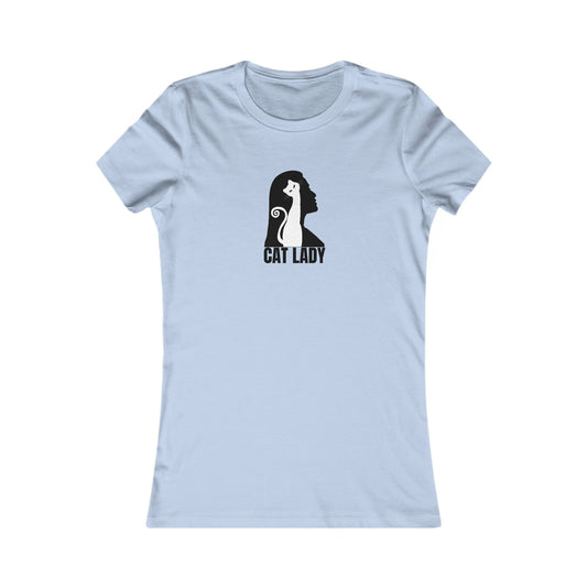 Silhouette Cat Lady Women's Favorite Tee - T - Shirt - Epileptic Al’s Shop