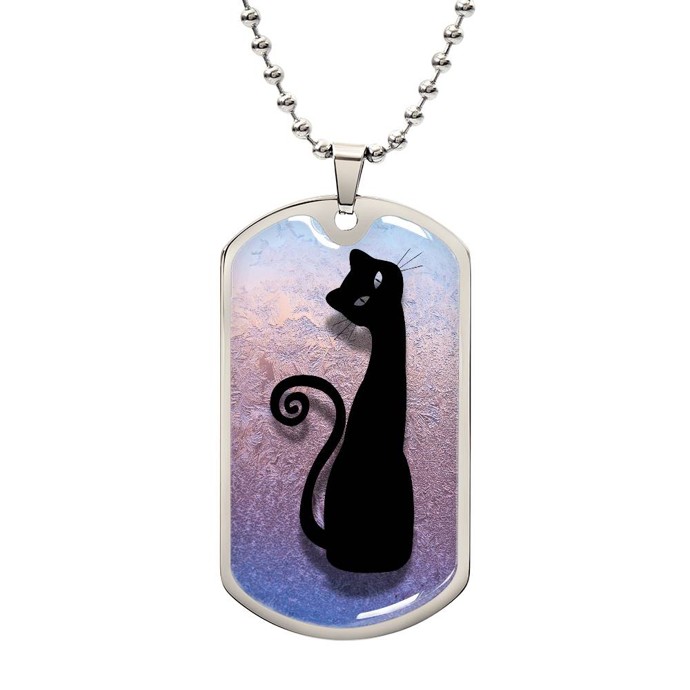 Silver Curly Cue Kitty Necklace - Jewelry - Epileptic Al’s Shop