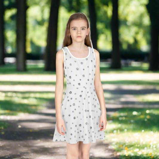 Silver Paws Girls' Sleeveless Sundress - All Over Prints - Epileptic Al’s Shop