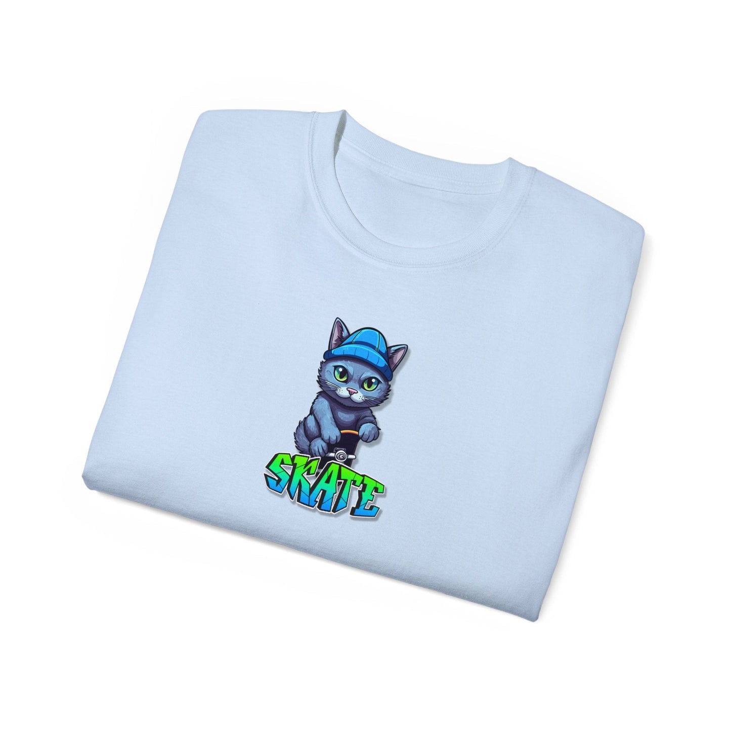 Skate Cat Unisex Ultra Cotton Tee - T - Shirt - Epileptic Al’s Shop