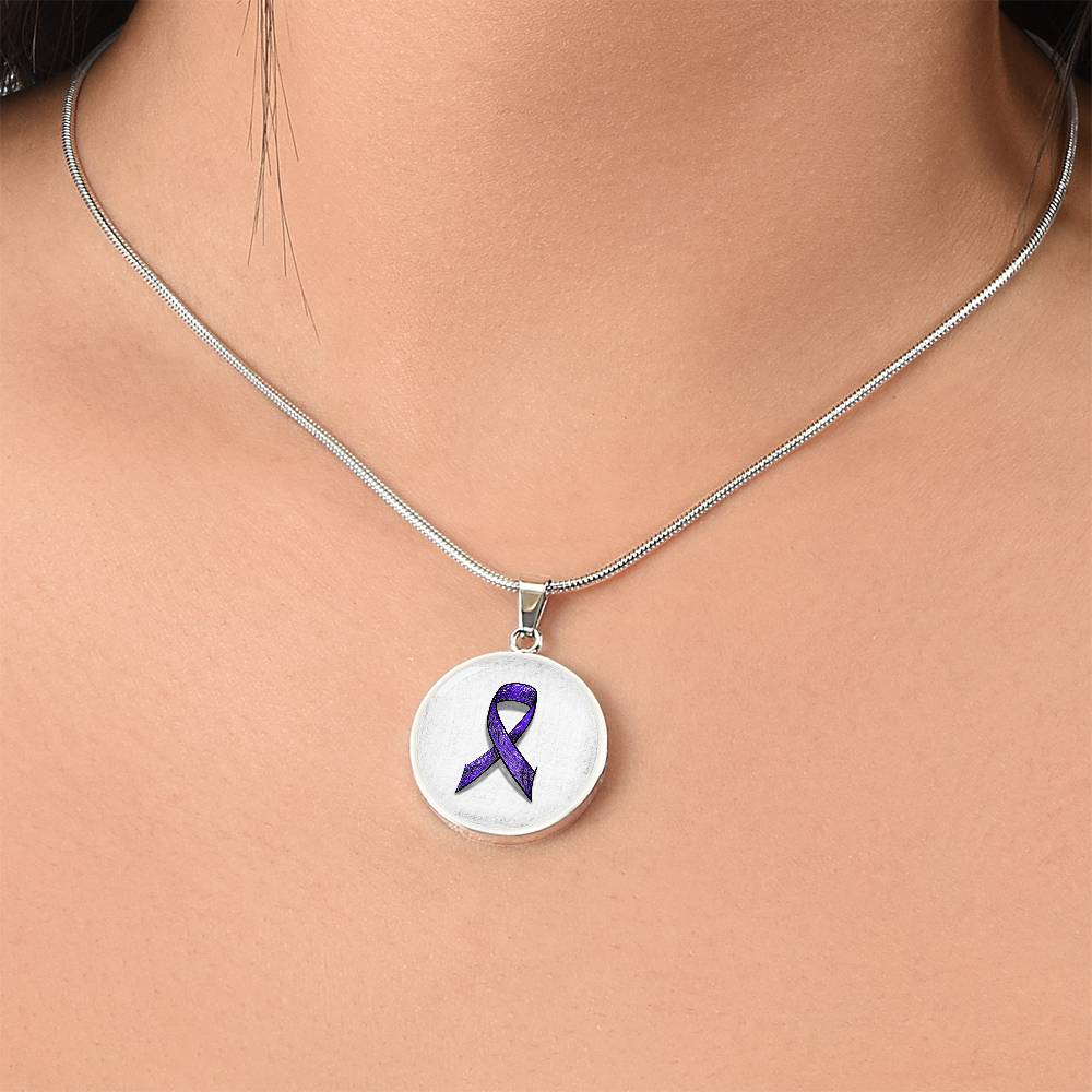 Sketchy Purple Ribbon Necklace - Jewelry - Epileptic Al’s Shop