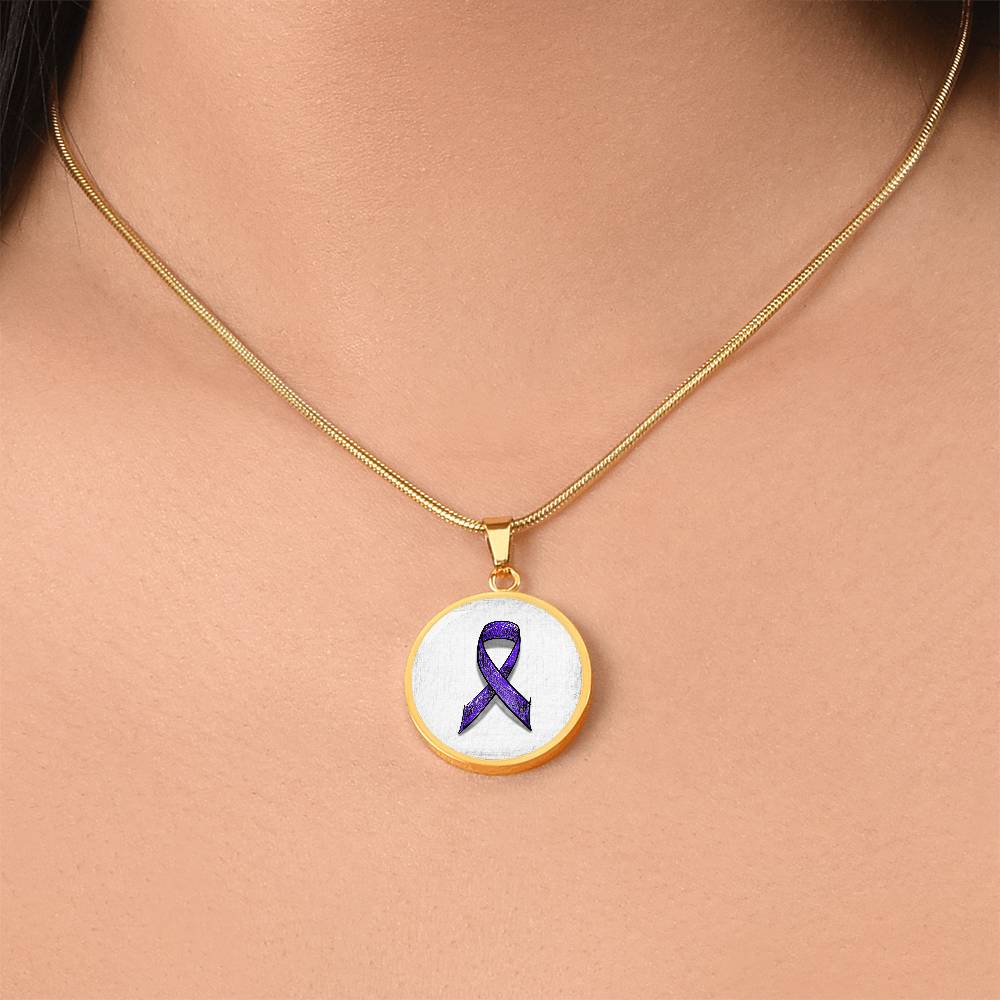 Sketchy Purple Ribbon Necklace - Jewelry - Epileptic Al’s Shop