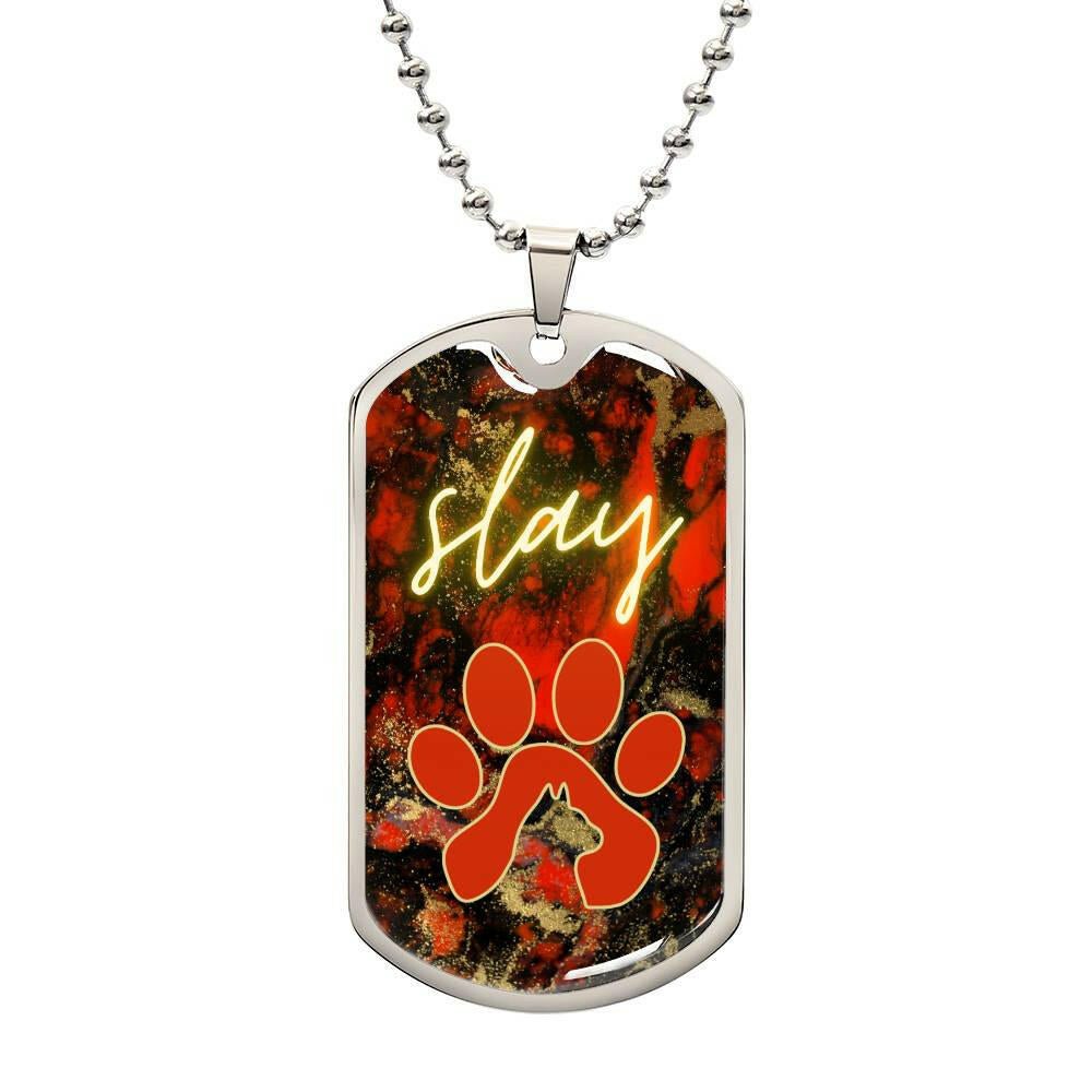 Slay Dog Tag Necklace - Jewelry - Epileptic Al’s Shop