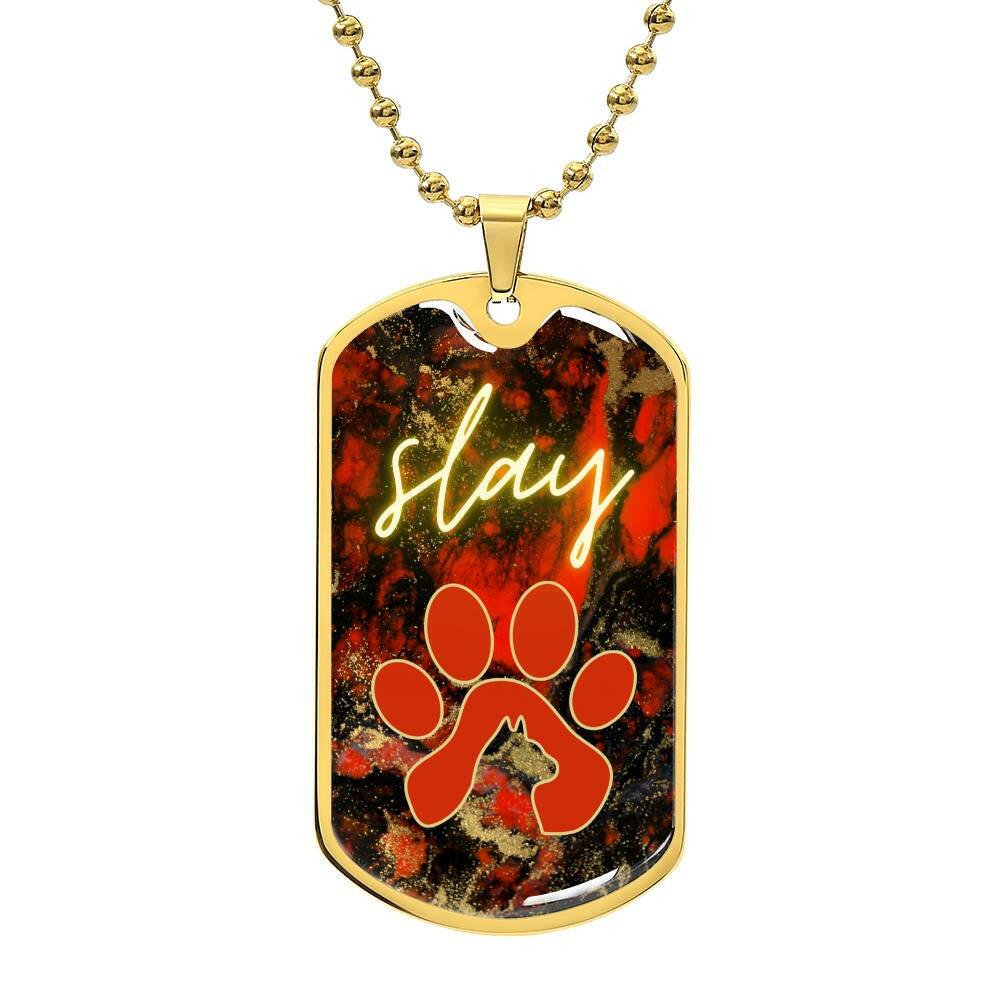 Slay Dog Tag Necklace - Jewelry - Epileptic Al’s Shop