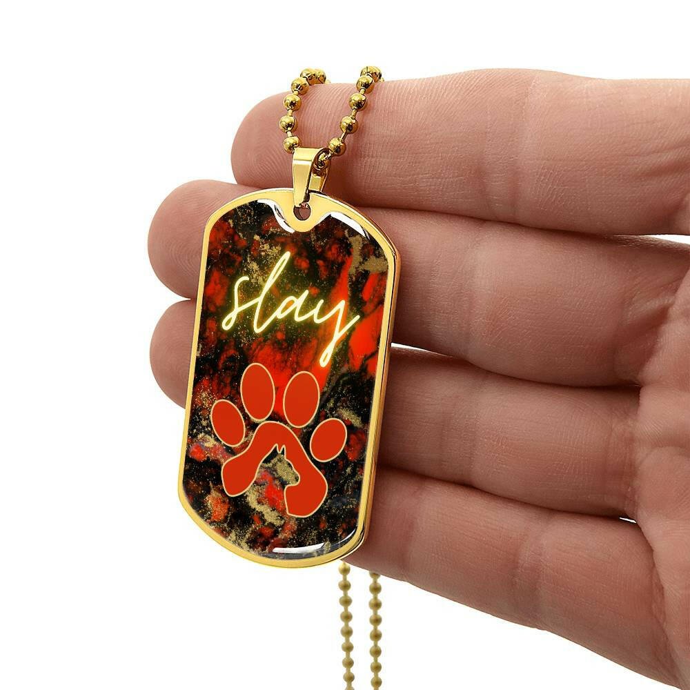 Slay Dog Tag Necklace - Jewelry - Epileptic Al’s Shop