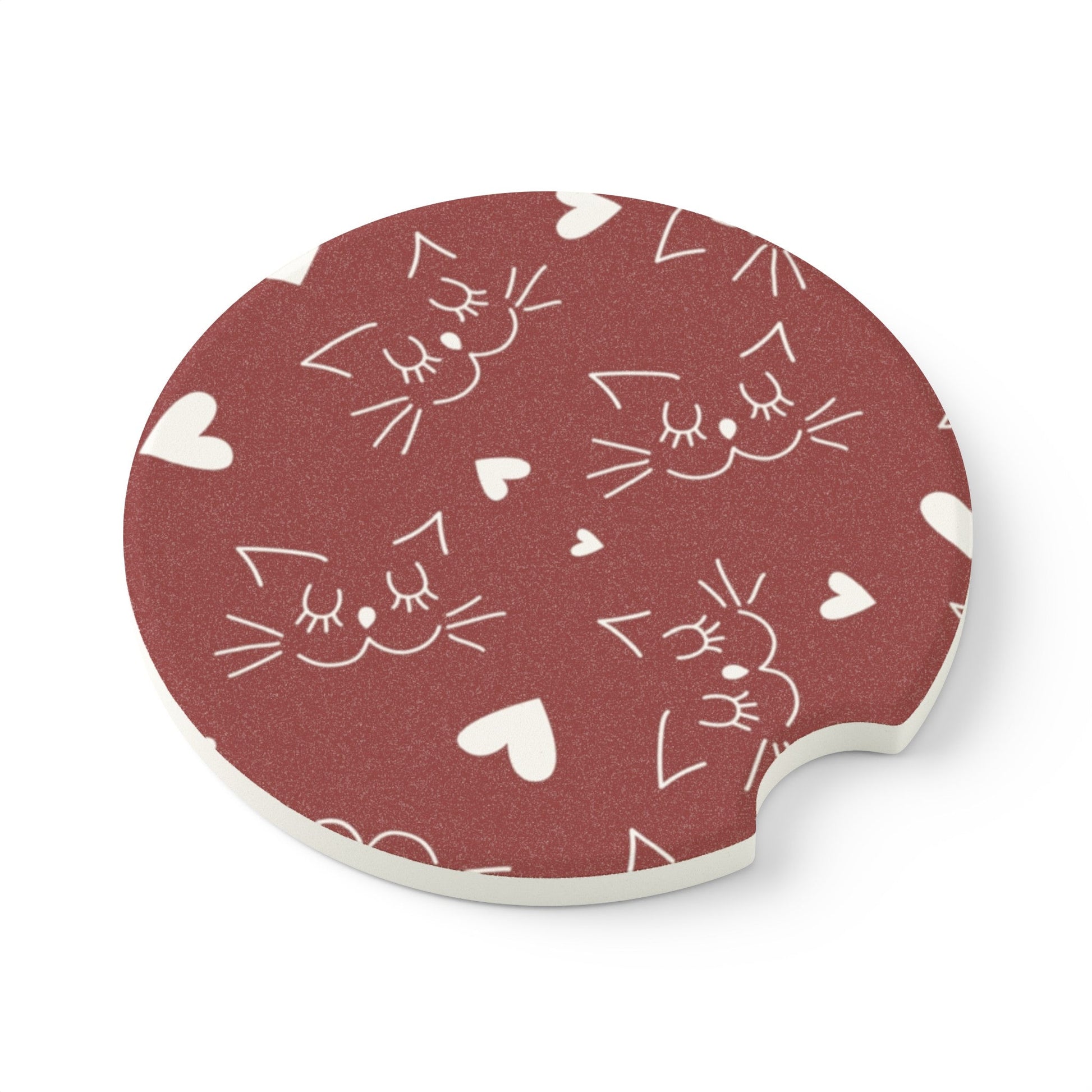 Smiling Kitties Soapstone Car Coaster - Home Decor - Epileptic Al’s Shop