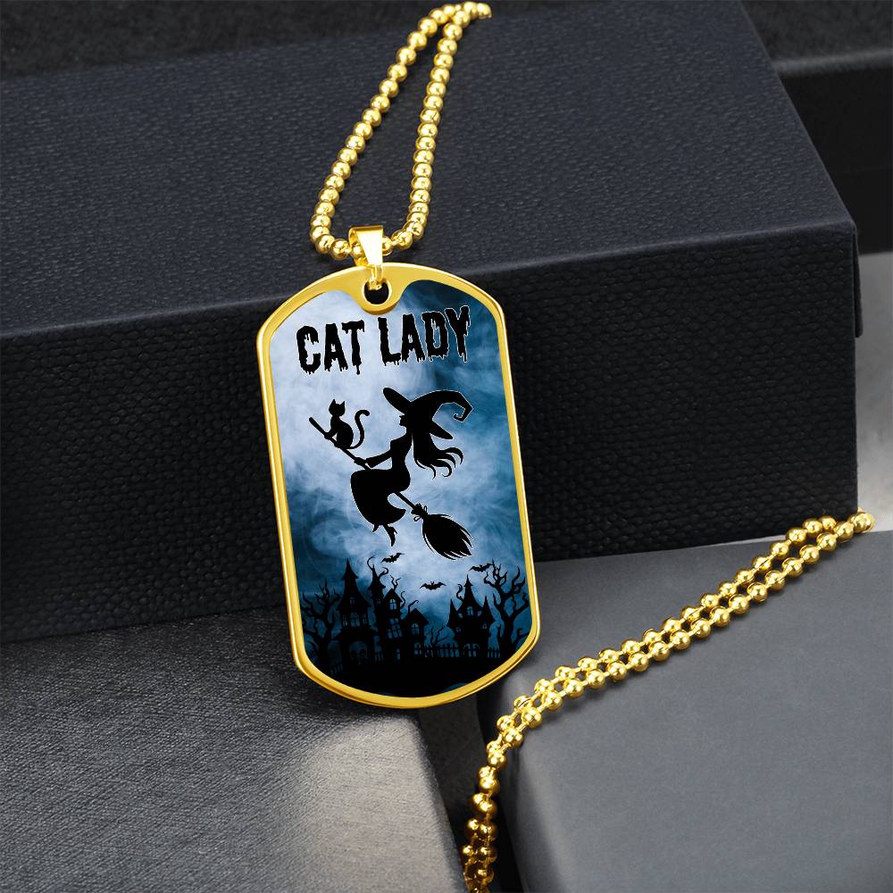 Spooky Cat Lady Necklace - Jewelry - EpiAl's Shop