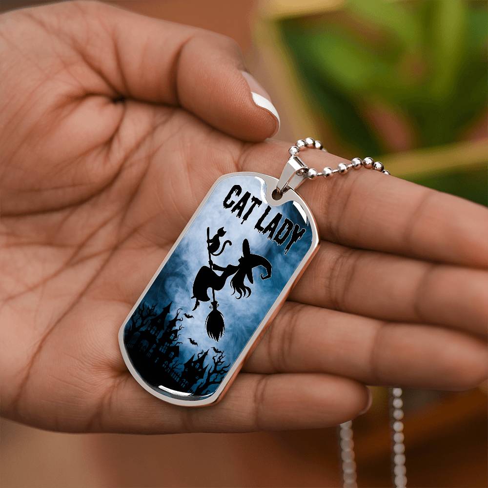 Spooky Cat Lady Necklace - Jewelry - EpiAl's Shop