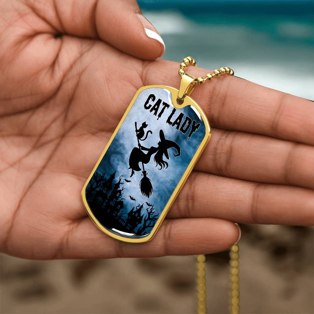 Spooky Cat Lady Necklace - Jewelry - EpiAl's Shop