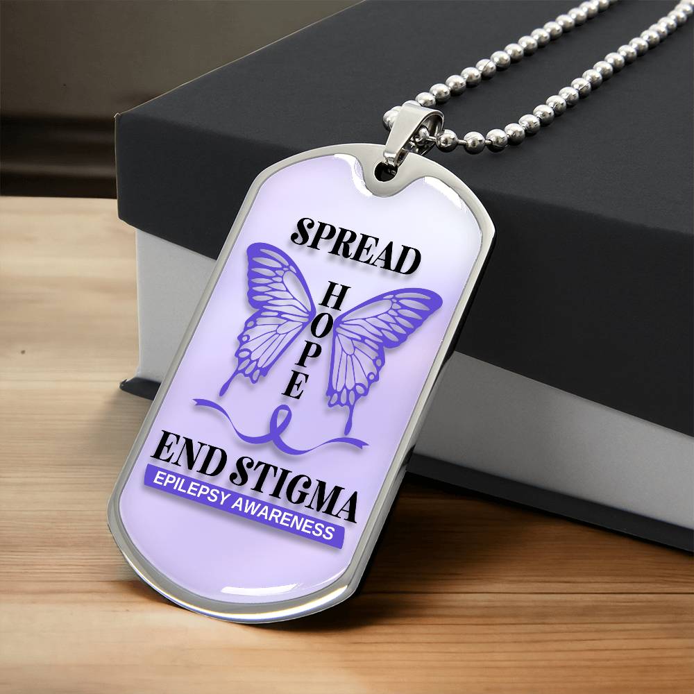 Spread Hope End Stigma Dog Tag Necklace - Jewelry - EpiAl's Shop