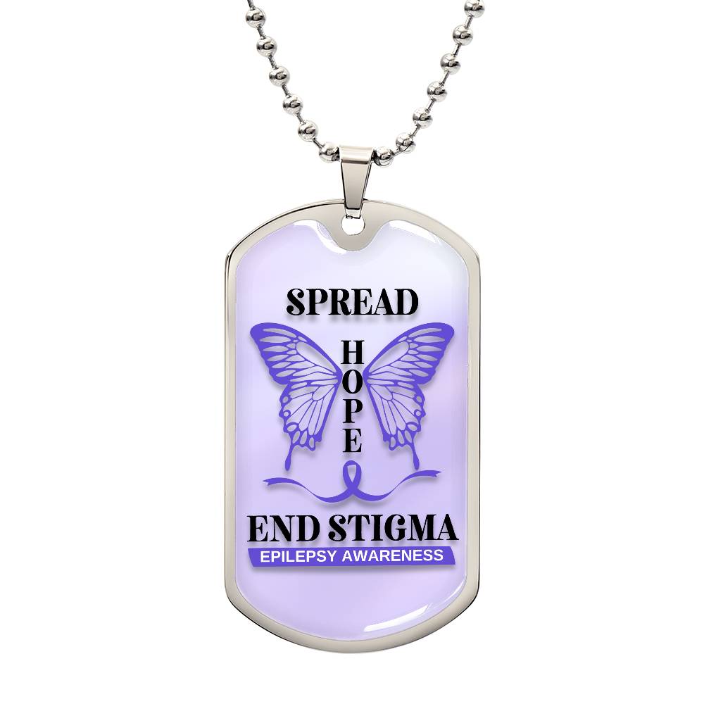 Spread Hope End Stigma Dog Tag Necklace - Jewelry - EpiAl's Shop