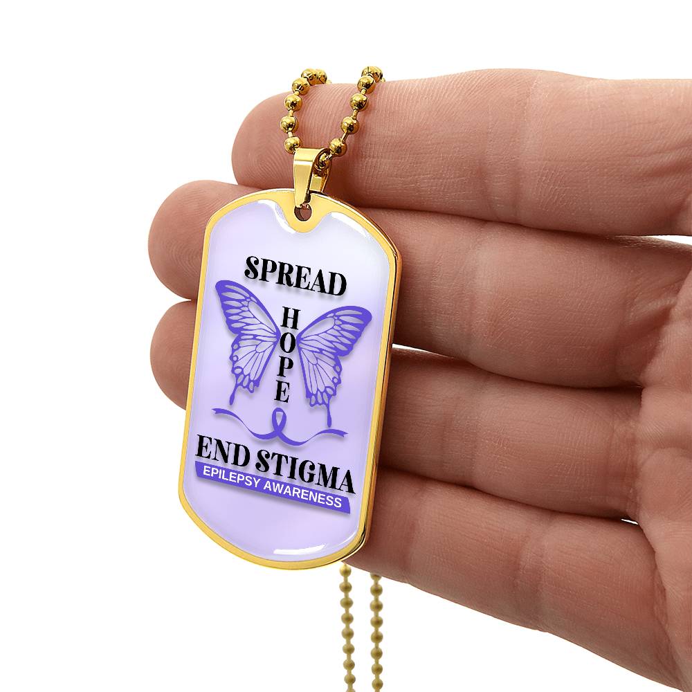 Spread Hope End Stigma Dog Tag Necklace - Jewelry - EpiAl's Shop