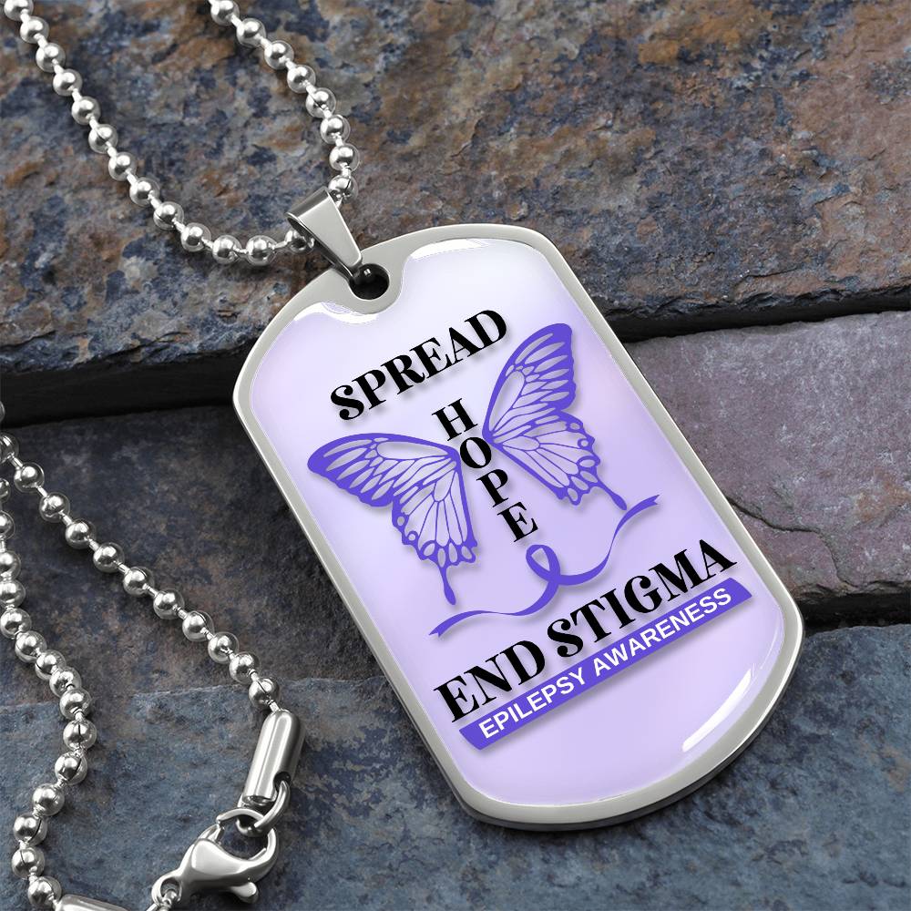 Spread Hope End Stigma Dog Tag Necklace - Jewelry - EpiAl's Shop