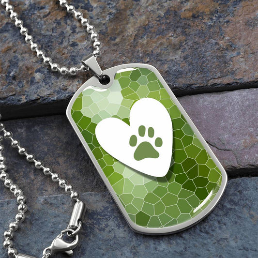 Stained Glass Paw Necklace - Jewelry - Epileptic Al’s Shop