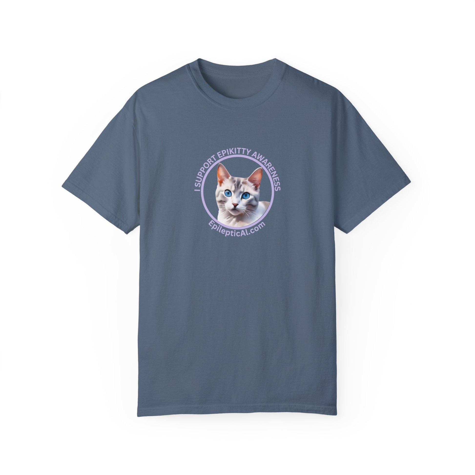 Support EpiKitty Awareness Unisex Garment - Dyed T - shirt - T - Shirt - Epileptic Al’s Shop