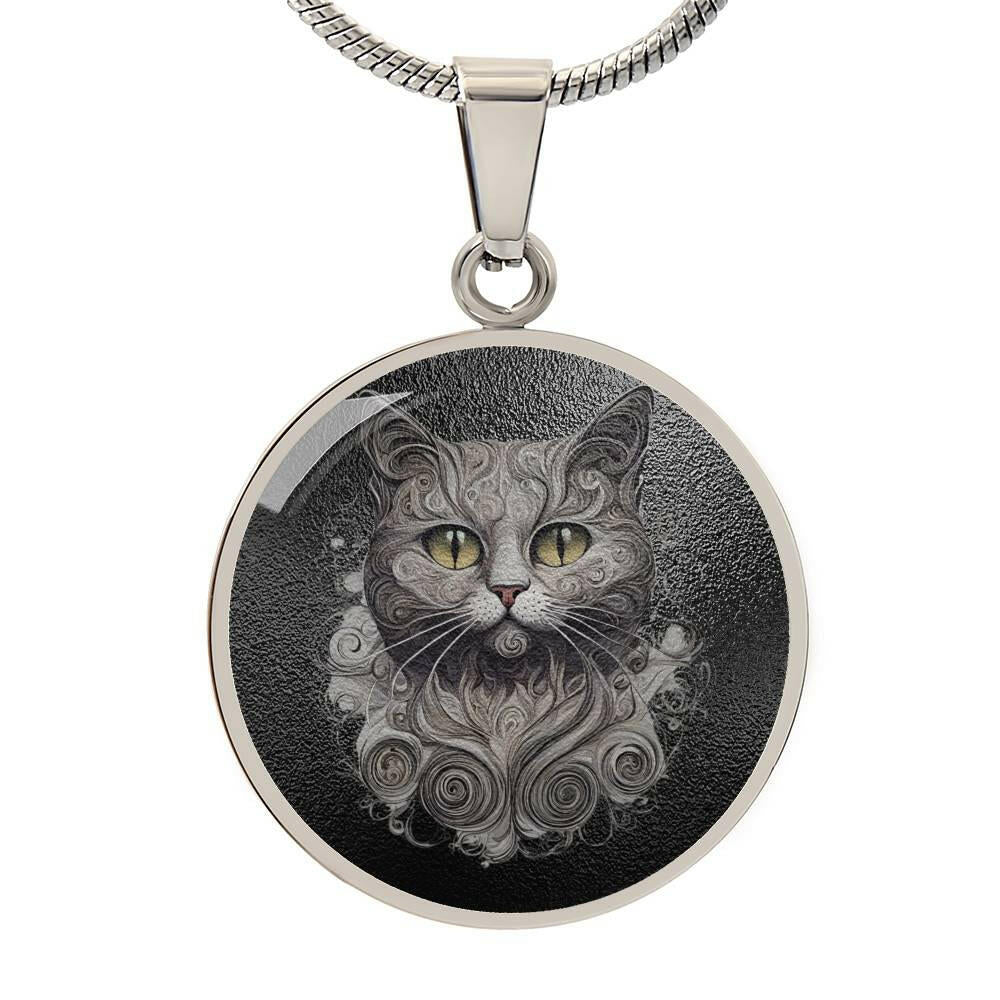 Swirly Kitty Necklace - Jewelry - Epileptic Al’s Shop