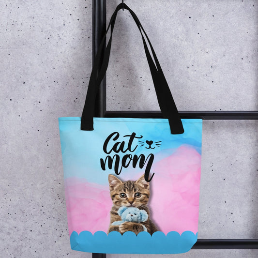 Tabby Cat Mom Tote Bag - Bags - EpiAl's Shop