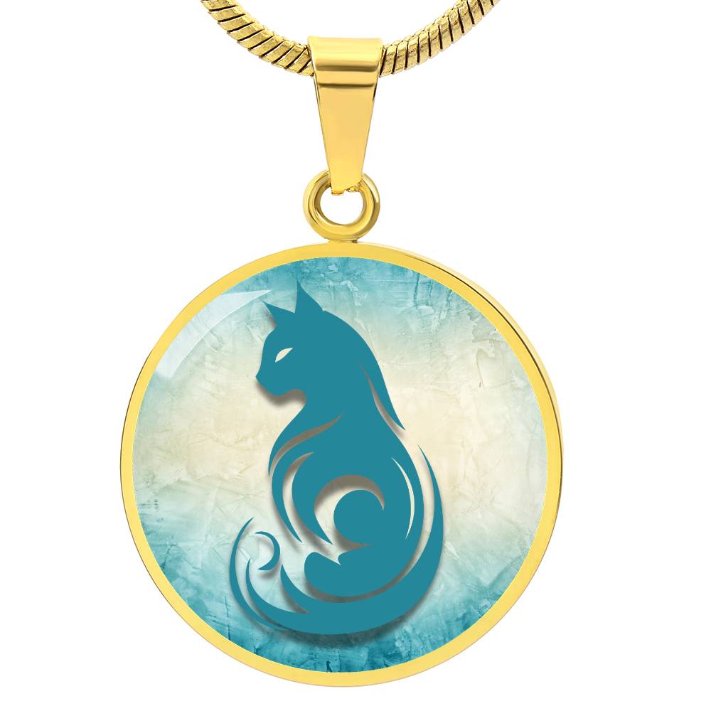 Teal Kitty Necklace - Jewelry - Epileptic Al’s Shop