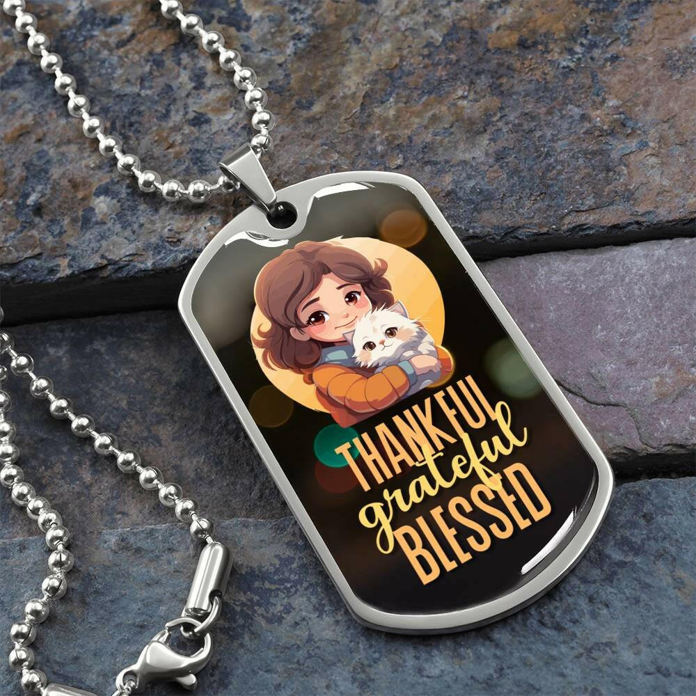 Thankful Grateful Blessed Necklace - Jewelry - Epileptic Al’s Shop