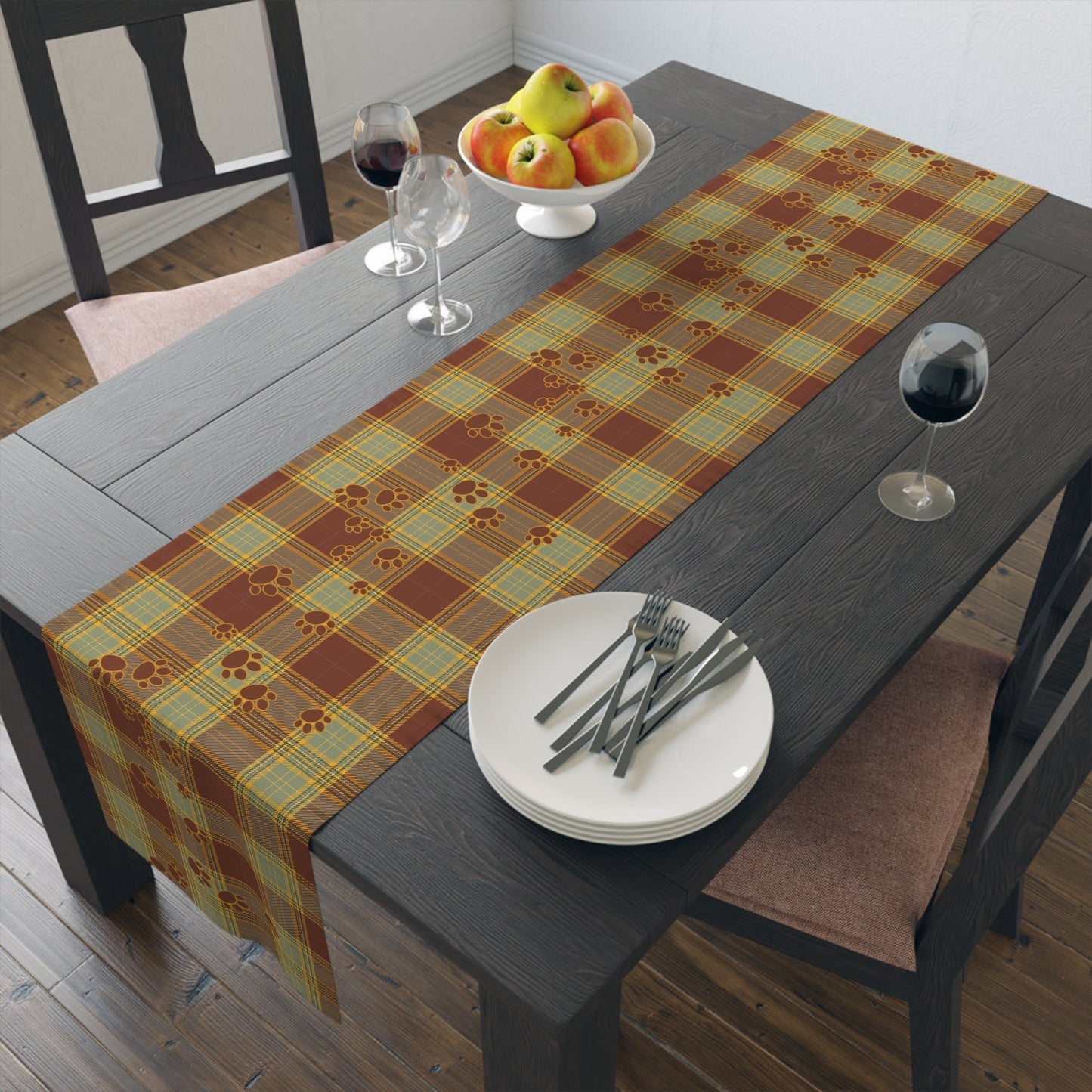 Thanksgiving Paws Table Runner (Cotton, Poly) - Home Decor - Epileptic Al’s Shop