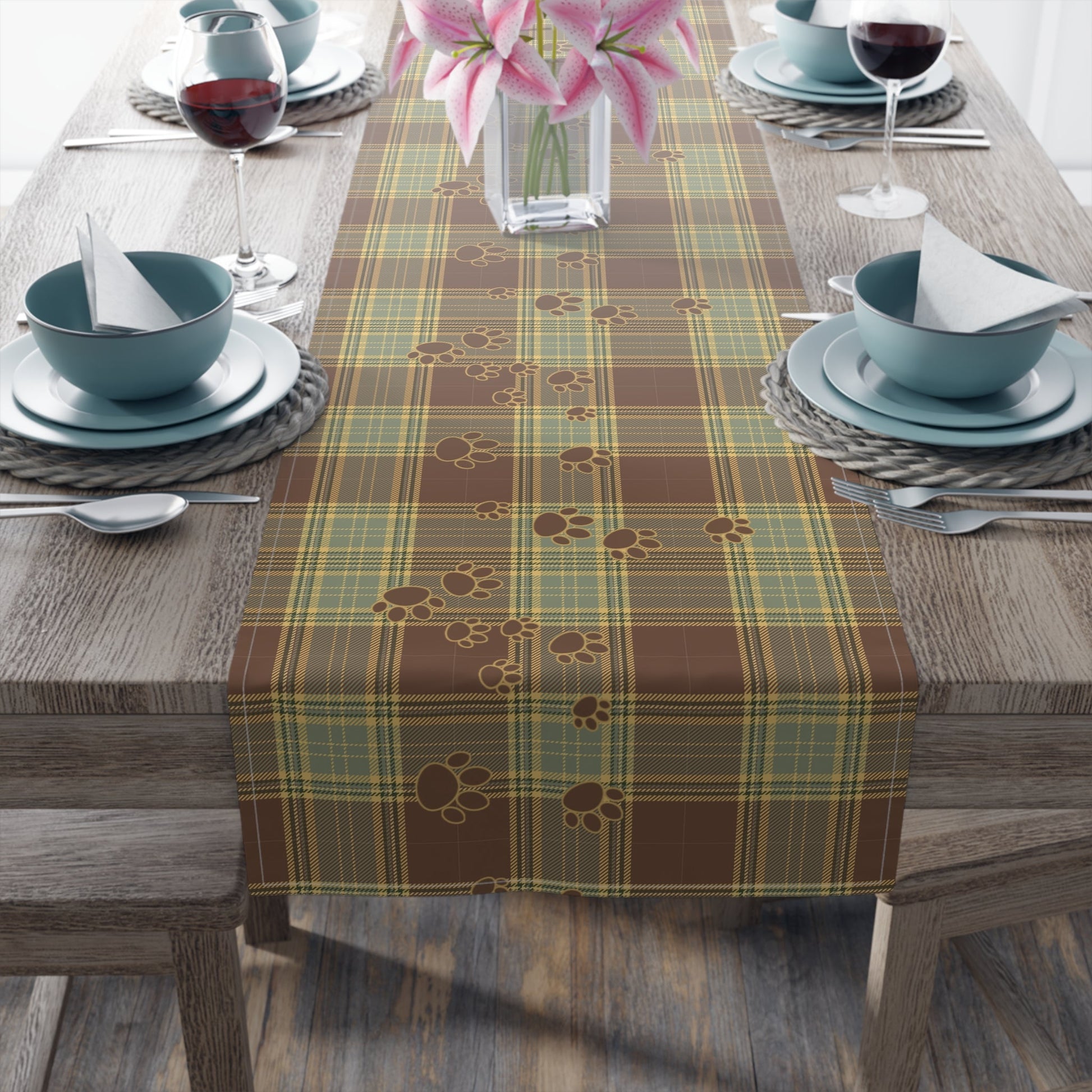 Thanksgiving Paws Table Runner (Cotton, Poly) - Home Decor - Epileptic Al’s Shop