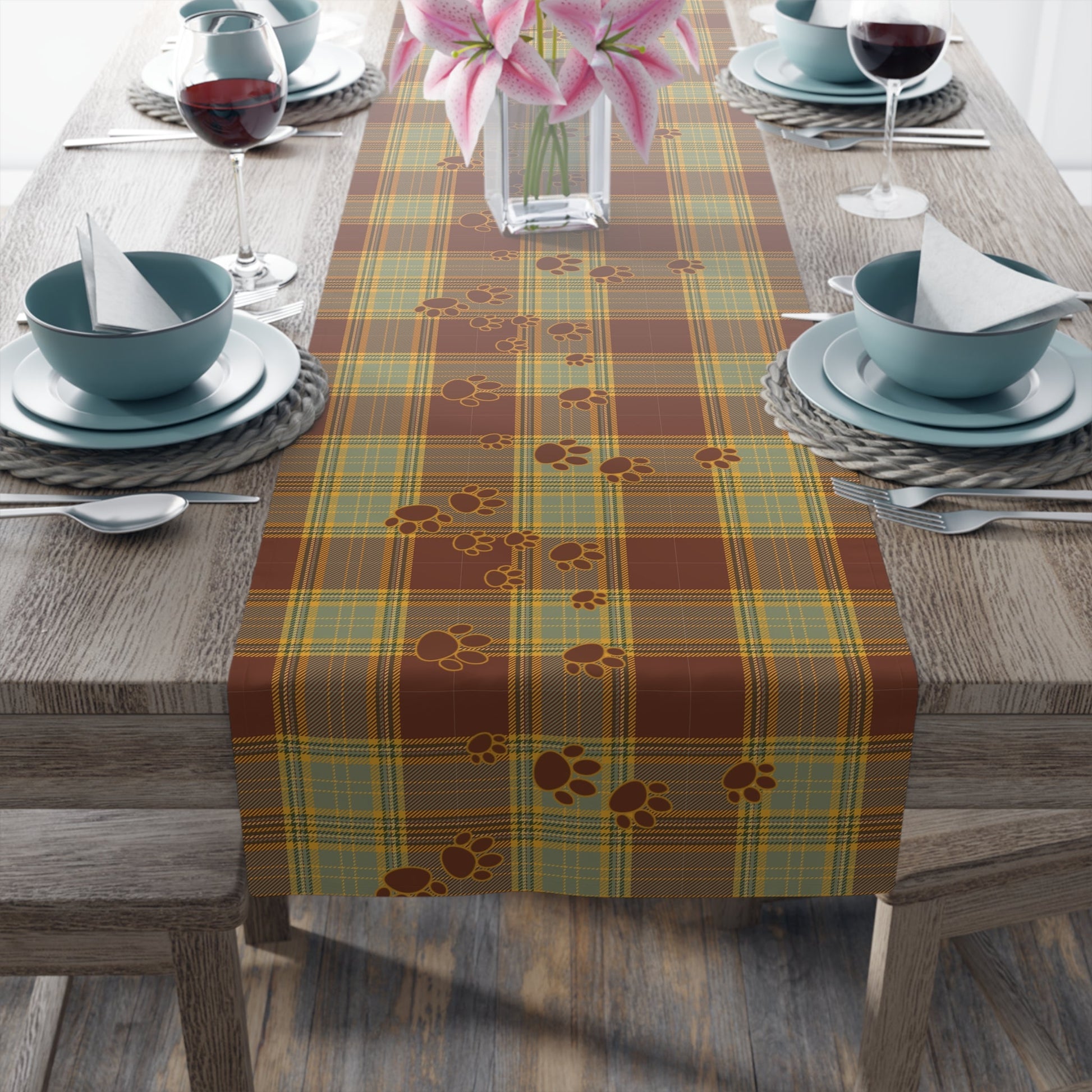 Thanksgiving Paws Table Runner (Cotton, Poly) - Home Decor - Epileptic Al’s Shop