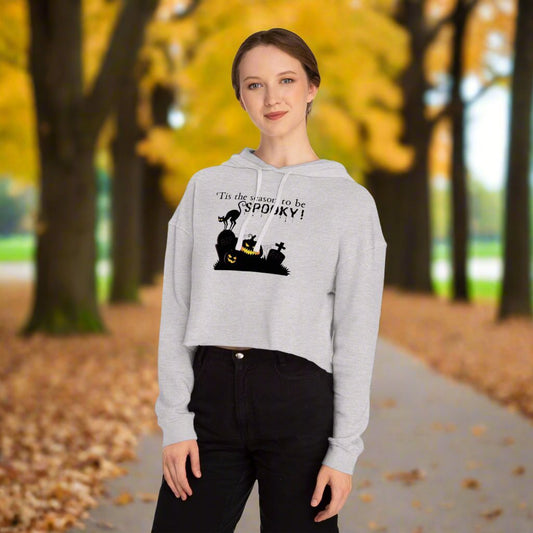 Tis the Season to be Spooky Cropped Hooded Sweatshirt - Hoodie - EpiAl's Shop