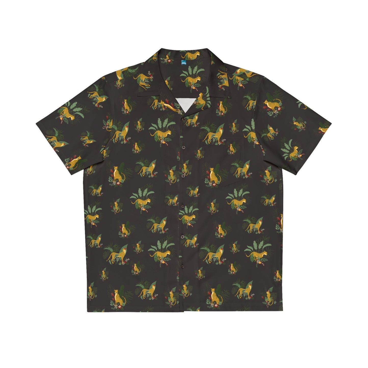 Tropical Wild Cat Men's Hawaiian Shirt - All Over Prints - Epileptic Al’s Shop