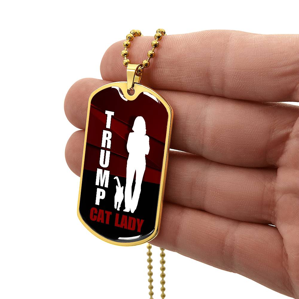 Trump Cat Lady Dog Tag Necklace - Jewelry - EpiAl's Shop